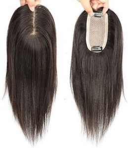 Hair Topper 3x5 | 100% Remy Virgin Human Hair | Swiss Lace Net | Natural Black Texture | Lengths 16''-30''inches
