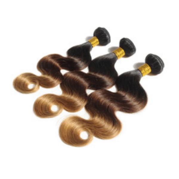 Weft Hair Bundles – 100% Human Hair, Black + Golden Brown, 10–30 Inches - Image 4