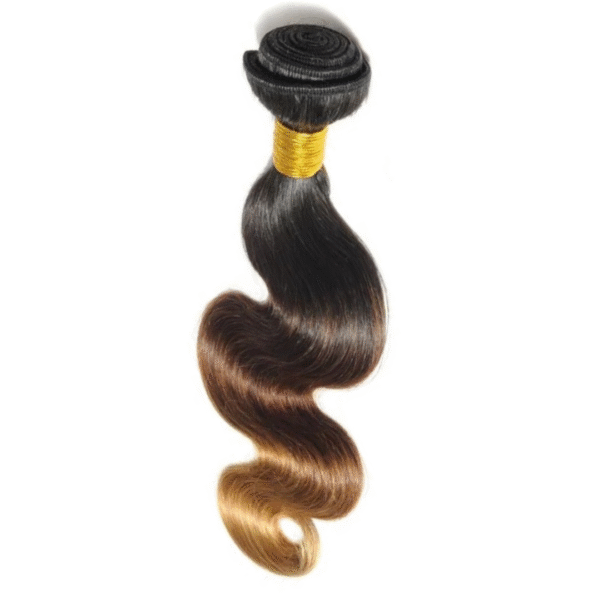 Weft Hair Bundles – 100% Human Hair, Black + Golden Brown, 10–30 Inches - Image 3