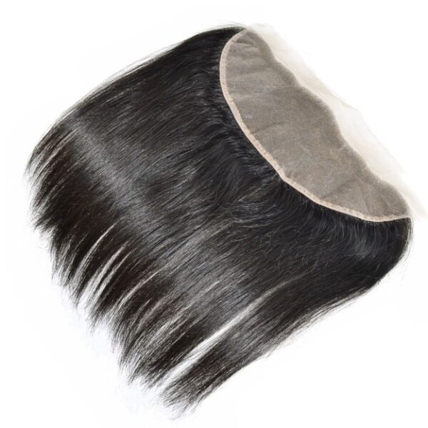 13x4 Swiss Lace Frontal Virgin Human Hair Natural Black Hairpiece for Women