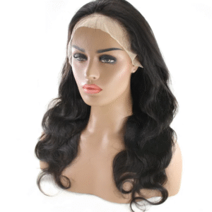 Front Lace 13x4 Wig 100% Virgin Human Hair Natural Wavy Black Glueless Adjustable Wig for Women