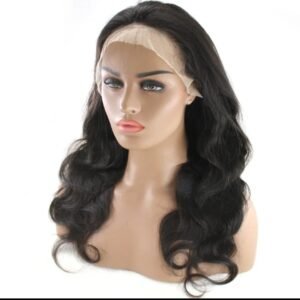13x4 front lace wig side view showing ear to ear lace 13 inch Swiss lace natural wavy