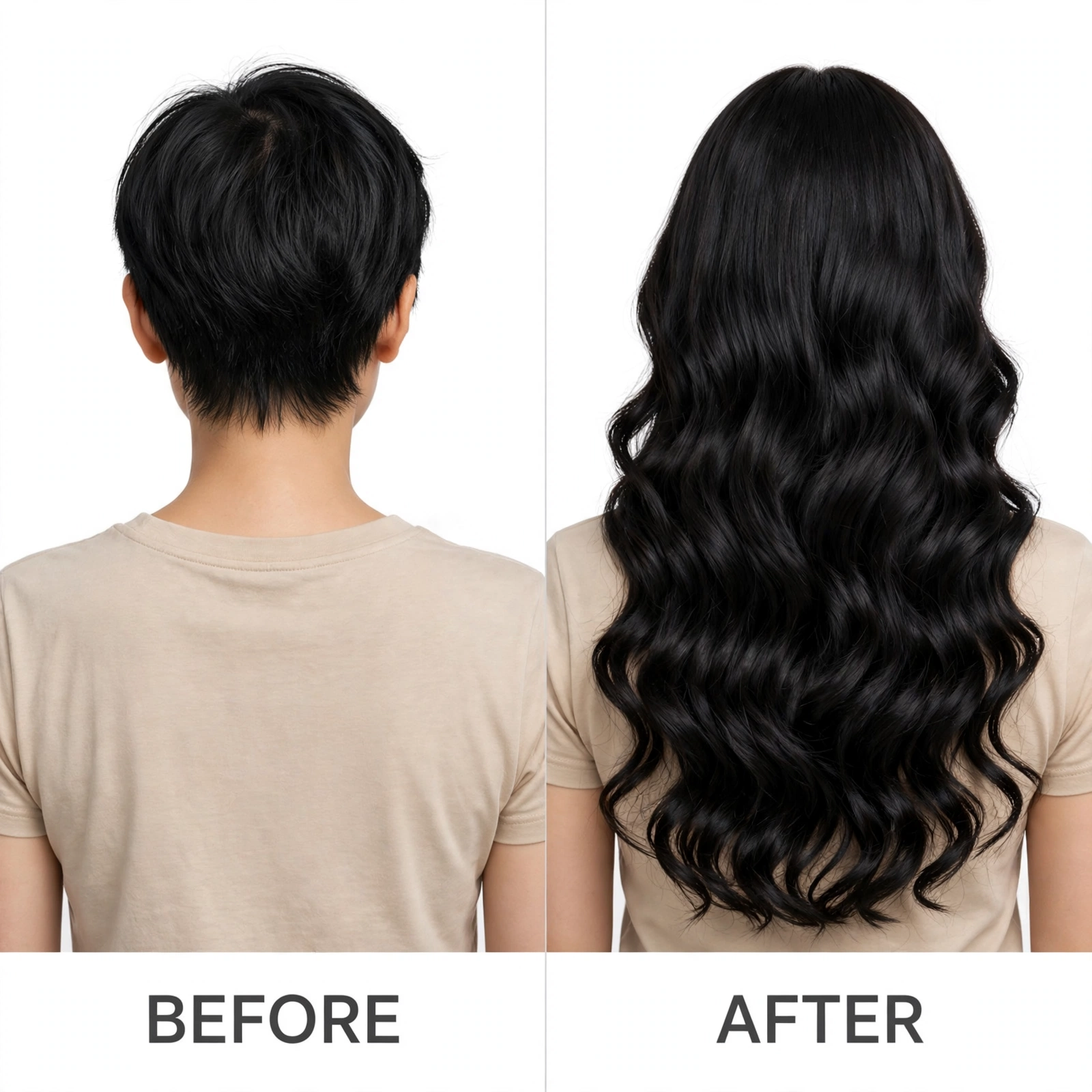 I-tips keratin hair extensions installed result instant volume length 100 human hair natural look